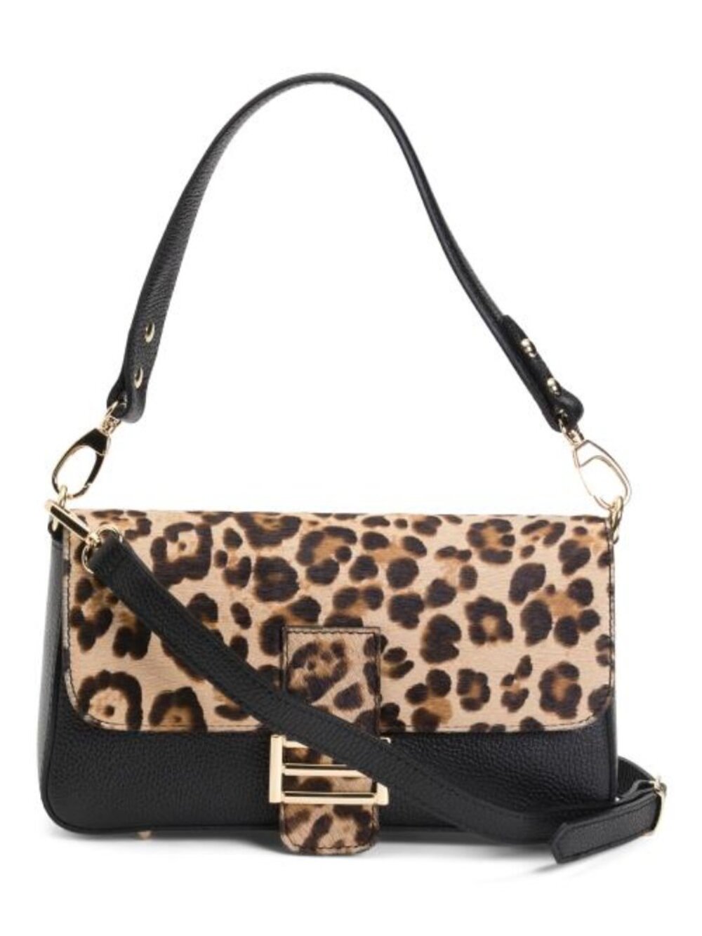 DIVINA FIRENZE Made In Italy Leather Body Baguette